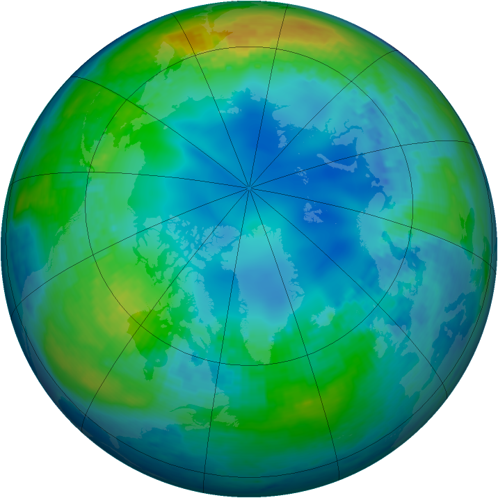 Arctic ozone map for 11 November 2002